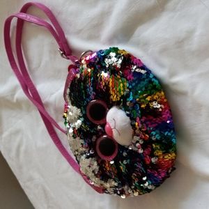 Little girls  sequin purse pocketbook which can be as a fanny pack as well